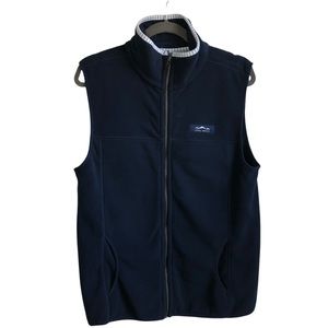 Lauren James Co. Preptec Blakely Women's Navy Blue Fleece Vest Large
